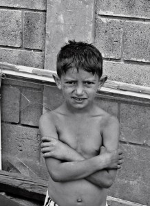 Roma boy from an encampment in Belgrade, Serbia 2009