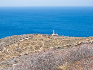 The Aspropounda Lighthouse on Folegandros, looking south.