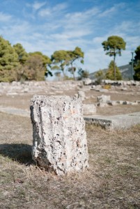 A column section from Epidaurus.  Leica M8, Voigtlander 35mm Nokton, f/2.0 at 1/4000, ISO 360