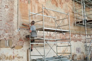Frescoe restoration at the Campo Santo, Pisa, Italy 2014