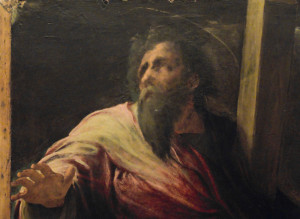 a wood panel detail by Polidoro da Caravaggio